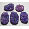 5 pcs Nice Purple - Huge Size - 22x27 - 23x32 mm Diamond Sparkle COATTED - DRUZY - Mix Oval Shape Cabochon